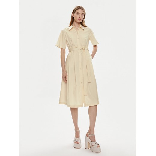 MAX&Co. Sukienka koszulowa Zeppa 2416221174200 Écru Regular Fit ze sklepu MODIVO w kategorii Sukienki - zdjęcie 182713441