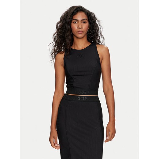 Guess Bluzka Emi W4YP18 KC2E2 Czarny Regular Fit ze sklepu MODIVO w kategorii Bluzki damskie - zdjęcie 182713480