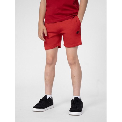 4F Szorty sportowe 4FJSS23TSHOM048 Czerwony Regular Fit ze sklepu MODIVO w kategorii Spodenki chłopięce - zdjęcie 182713481