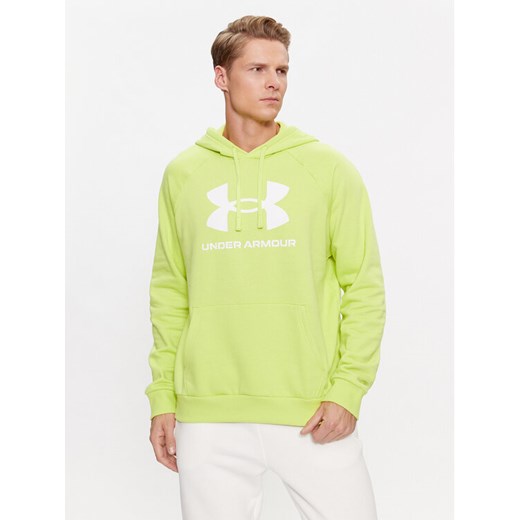 Under Armour Bluza Ua Rival Fleece Logo Hd 1379758 Żółty Loose Fit ze sklepu MODIVO w kategorii Bluzy męskie - zdjęcie 182713660