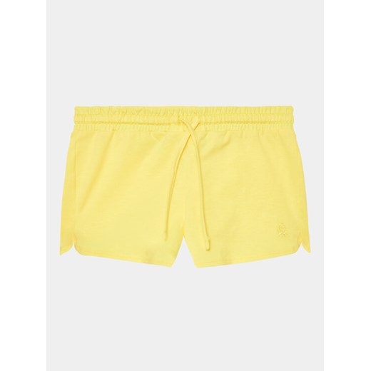 United Colors Of Benetton Szorty sportowe 3I1XG900N Żółty Regular Fit ze sklepu MODIVO w kategorii Spodenki dziewczęce - zdjęcie 182713670
