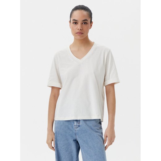 Liu Jo Beachwear T-Shirt TA5175 JS923 Écru Regular Fit ze sklepu MODIVO w kategorii Bluzki damskie - zdjęcie 182713672