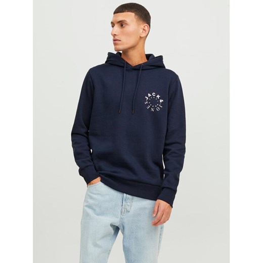 Jack&Jones Bluza Warrior 12242543 Granatowy Regular Fit ze sklepu MODIVO w kategorii Bluzy męskie - zdjęcie 182713741