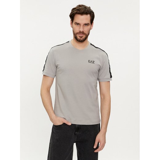 EA7 Emporio Armani T-Shirt 3DPT35 PJ02Z 0923 Szary Regular Fit ze sklepu MODIVO w kategorii T-shirty męskie - zdjęcie 182713794