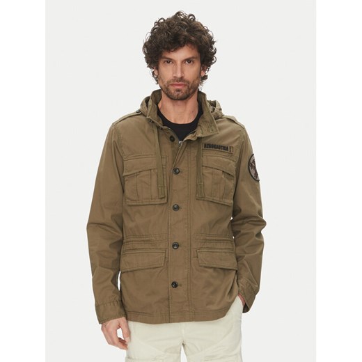 Aeronautica Militare Kurtka przejściowa 251AB2212CT3501 Khaki Regular Fit Aeronautica Militare 56 MODIVO