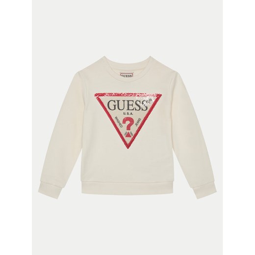 Guess Bluza K4YQ10 KA6R4 Écru Regular Fit ze sklepu MODIVO w kategorii Bluzy chłopięce - zdjęcie 182713951