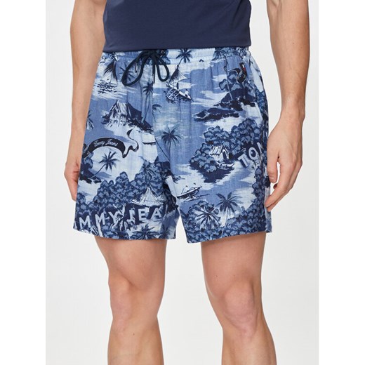 Tommy Jeans Szorty materiałowe Hawaiian DM0DM18807 Niebieski Regular Fit ze sklepu MODIVO w kategorii Spodenki męskie - zdjęcie 182714030