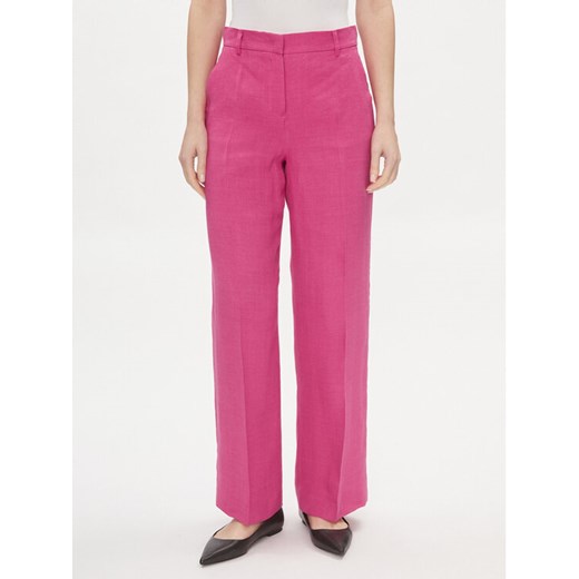 Weekend Max Mara Spodnie materiałowe Malizia 2415131022 Różowy Straight Leg ze sklepu MODIVO w kategorii Spodnie damskie - zdjęcie 182714054