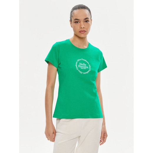 Helly Hansen T-Shirt W Core Graphic T-Shirt 54080 Zielony Regular Fit ze sklepu MODIVO w kategorii Bluzki damskie - zdjęcie 182714061