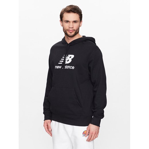 New Balance Bluza MT31537 Czarny Relaxed Fit ze sklepu MODIVO w kategorii Bluzy męskie - zdjęcie 182714091