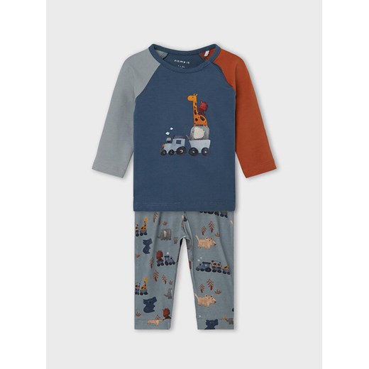 NAME IT Komplet bluzka i spodnie 13215282 Granatowy Regular Fit ze sklepu MODIVO w kategorii Komplety niemowlęce - zdjęcie 182714174
