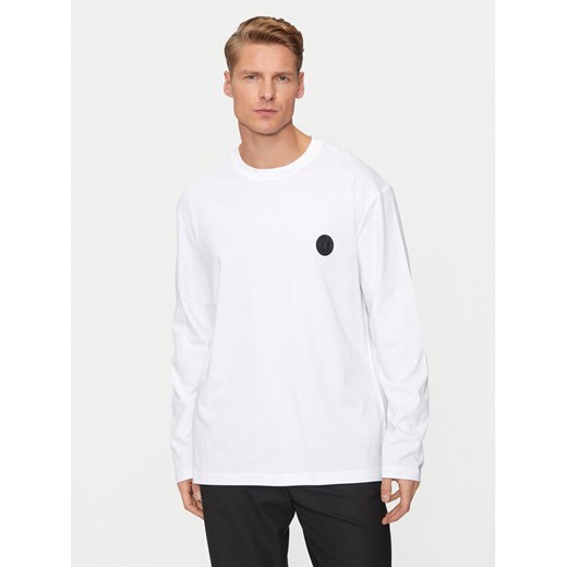 Just Cavalli Longsleeve 77OAHE10 Biały Regular Fit ze sklepu MODIVO w kategorii T-shirty męskie - zdjęcie 182714183