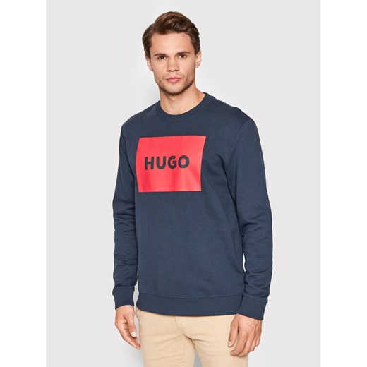Hugo Bluza Duragol222 50467944 Granatowy Regular Fit ze sklepu MODIVO w kategorii Bluzy męskie - zdjęcie 182714251