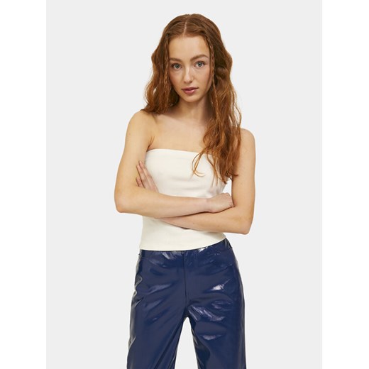 JJXX Top Fiona 12234188 Biały Slim Fit ze sklepu MODIVO w kategorii Bluzki damskie - zdjęcie 182714452