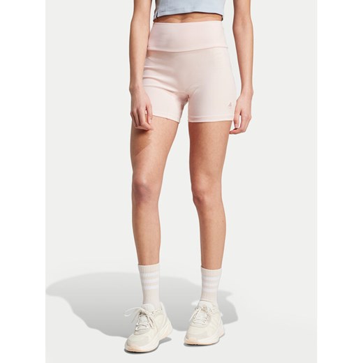adidas Szorty sportowe Lounge IY6743 Różowy Slim Fit ze sklepu MODIVO w kategorii Szorty - zdjęcie 182714640