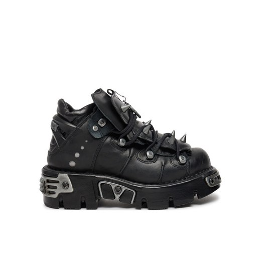 NEW ROCK Sneakersy M-110-S1 Czarny ze sklepu MODIVO w kategorii Workery damskie - zdjęcie 182714670