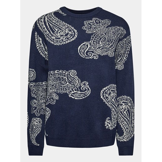 Redefined Rebel Sweter 222069 Granatowy Regular Fit ze sklepu MODIVO w kategorii Swetry męskie - zdjęcie 182714751