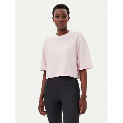 New Balance T-Shirt WT51935 Różowy Oversize ze sklepu MODIVO w kategorii Bluzki damskie - zdjęcie 182714780