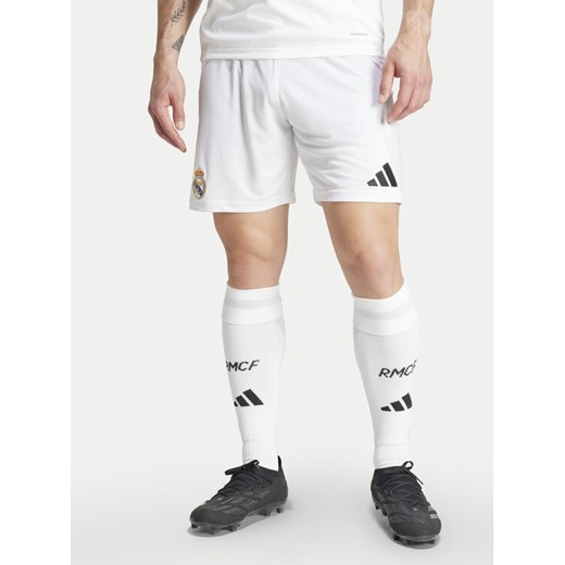 adidas Szorty sportowe Real Madrid 24/25 Home IU5008 Biały Regular Fit ze sklepu MODIVO w kategorii Spodenki męskie - zdjęcie 182714804