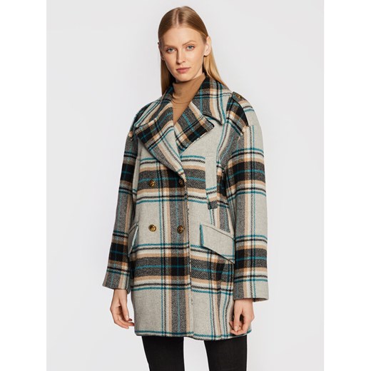 Pinko Płaszcz wełniany Cassandra 1G18CK 7638 Kolorowy Regular Fit ze sklepu MODIVO w kategorii Płaszcze damskie - zdjęcie 182714843