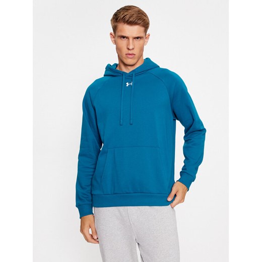 Under Armour Bluza Ua Rival Fleece Hoodie 1379757 Niebieski Loose Fit ze sklepu MODIVO w kategorii Bluzy męskie - zdjęcie 182714882