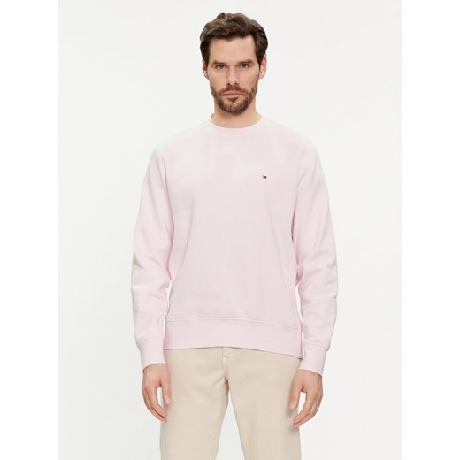 Tommy Hilfiger Bluza Flag Logo MW0MW32735 Różowy Regular Fit ze sklepu MODIVO w kategorii Bluzy męskie - zdjęcie 182715032