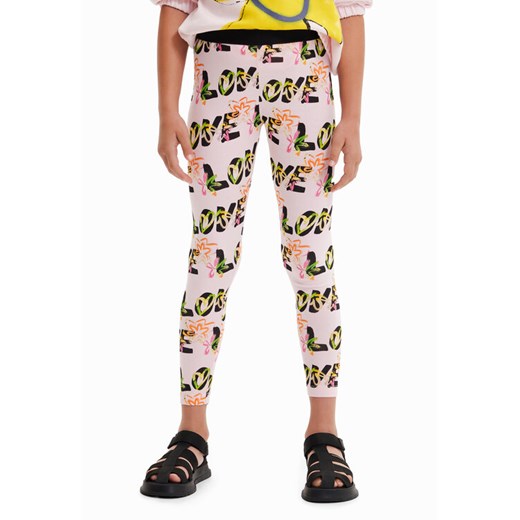 Desigual Legginsy 23SGKK03 Różowy Slim Fit ze sklepu MODIVO w kategorii Spodnie dziewczęce - zdjęcie 182715072