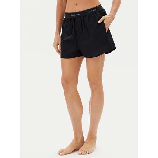Calvin Klein Underwear Szorty piżamowe LV00QS7471 Czarny Relaxed Fit ze sklepu MODIVO w kategorii Piżamy damskie - zdjęcie 182715102