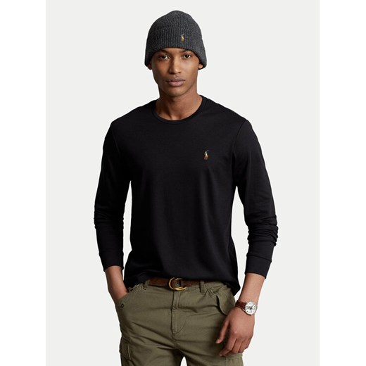 Polo Ralph Lauren Longsleeve 710760121 Czarny Slim Fit ze sklepu MODIVO w kategorii T-shirty męskie - zdjęcie 182715142