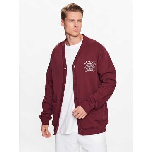 adidas Kardigan Graphics Archive Cardigan IC5772 Czerwony Regular Fit ze sklepu MODIVO w kategorii Swetry męskie - zdjęcie 182715171