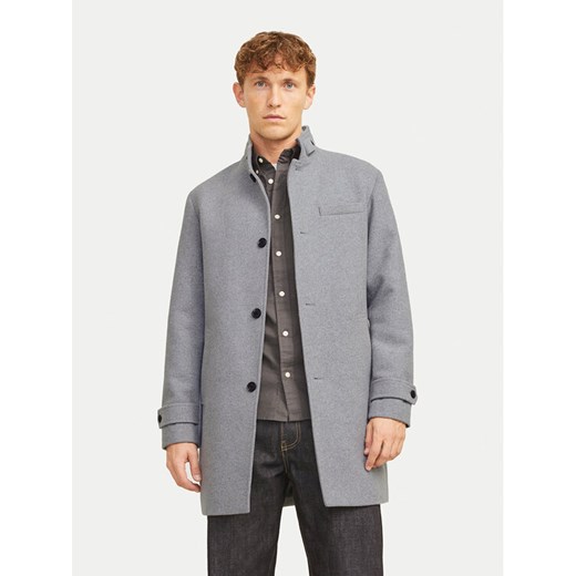 Jack&Jones Płaszcz wełniany Melton 12258672 Szary Regular Fit ze sklepu MODIVO w kategorii Płaszcze męskie - zdjęcie 182715190