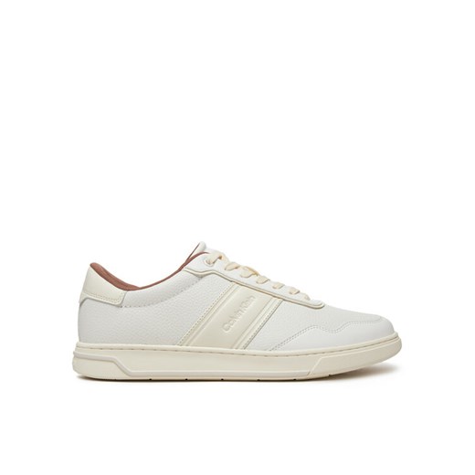 Calvin Klein Sneakersy Low Top Lace Up Logo HM0HM01653 Biały ze sklepu MODIVO w kategorii Buty sportowe męskie - zdjęcie 182715231