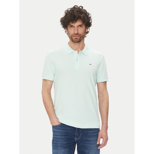 Tommy Jeans Polo DM0DM20226 Zielony Slim Fit ze sklepu MODIVO w kategorii T-shirty męskie - zdjęcie 182715254