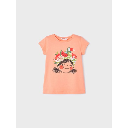 Mayoral T-Shirt 3070 Pomarańczowy ze sklepu MODIVO w kategorii Bluzki dziewczęce - zdjęcie 182715290