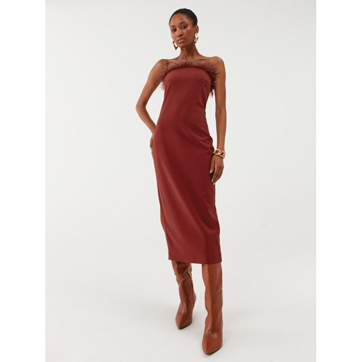 Patrizia Pepe Sukienka koktajlowa 8A1202/A6F5-R799 Czerwony Slim Fit ze sklepu MODIVO w kategorii Sukienki - zdjęcie 182715302