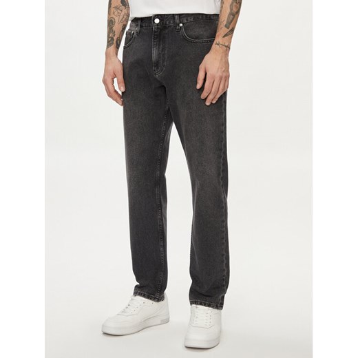 Calvin Klein Jeans Jeansy Authentic J30J324830 Czarny Straight Fit ze sklepu MODIVO w kategorii Jeansy męskie - zdjęcie 182715314