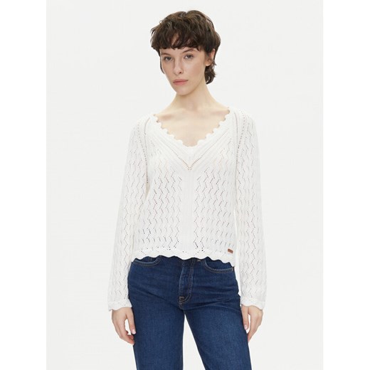 Pepe Jeans Sweter Olya PL702288 Écru Regular Fit ze sklepu MODIVO w kategorii Swetry damskie - zdjęcie 182715382