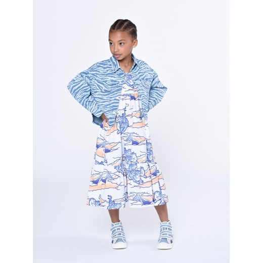 Kenzo Kids Kurtka jeansowa K15638 S Błękitny Regular Fit ze sklepu MODIVO w kategorii Kurtki dziewczęce - zdjęcie 182715383