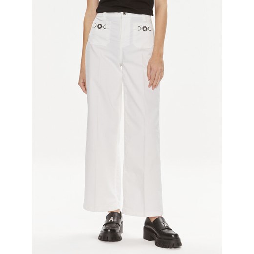 Liu Jo Spodnie materiałowe MA4276 T7144 Biały Relaxed Fit ze sklepu MODIVO w kategorii Spodnie damskie - zdjęcie 182715391