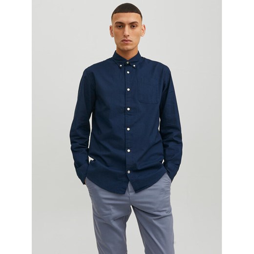 Jack&Jones Koszula 12182486 Granatowy Slim Fit ze sklepu MODIVO w kategorii Koszule męskie - zdjęcie 182715421