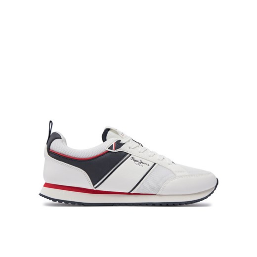 Pepe Jeans Sneakersy Dublin Brand PMS40009 Biały ze sklepu MODIVO w kategorii Półbuty męskie - zdjęcie 182715632