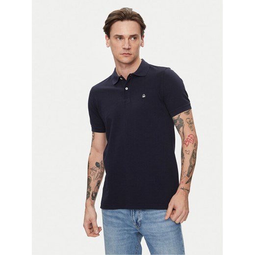 United Colors Of Benetton Polo 3089J3179 Granatowy Regular Fit ze sklepu MODIVO w kategorii T-shirty męskie - zdjęcie 182715660
