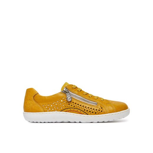 Rieker Sneakersy 52824-68 Żółty ze sklepu MODIVO w kategorii Buty sportowe damskie - zdjęcie 182715683