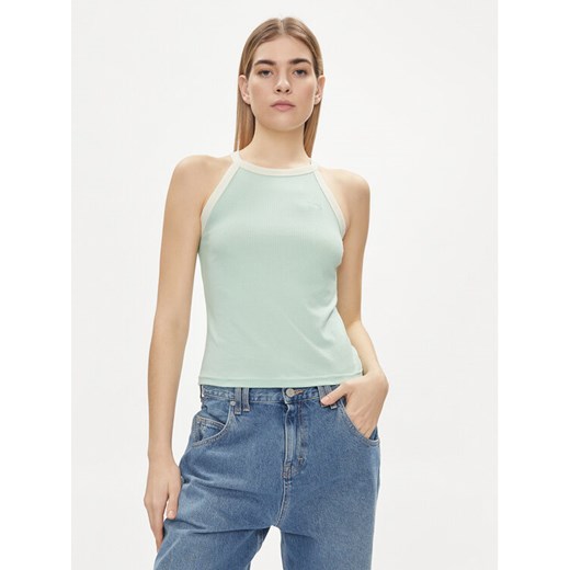 Lee Top 112350226 Zielony Slim Fit ze sklepu MODIVO w kategorii Bluzki damskie - zdjęcie 182715793