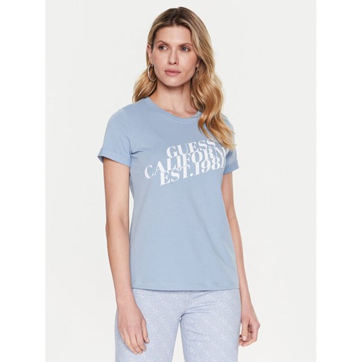 Guess T-Shirt Aurelia W3RI26 JA914 Niebieski Regular Fit ze sklepu MODIVO w kategorii Bluzki damskie - zdjęcie 182715864