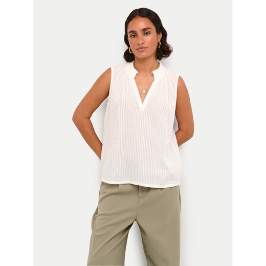Kaffe Top Alice 10508545 Biały Regular Fit ze sklepu MODIVO w kategorii Bluzki damskie - zdjęcie 182715943