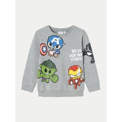NAME IT Bluza MARVEL 13232193 Szary Regular Fit ze sklepu MODIVO w kategorii Bluzy chłopięce - zdjęcie 182716001
