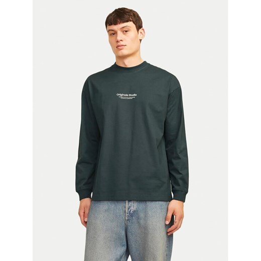 Jack&Jones Longsleeve Vesterbro 12251775 Zielony Loose Fit ze sklepu MODIVO w kategorii T-shirty męskie - zdjęcie 182716031