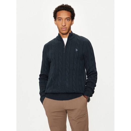 U.S. Polo Assn. Sweter MUP3697 Granatowy Regular Fit XXL MODIVO