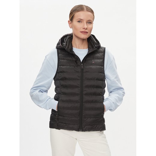 Tommy Hilfiger Bezrękawnik Global Stripe WW0WW42051 Czarny Regular Fit ze sklepu MODIVO w kategorii Kamizelki damskie - zdjęcie 182716092